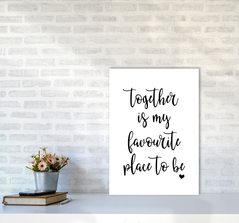Together Is My Favourite Place To Be Modern Print A2 Black Frame