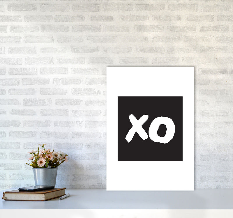 XO Black Square Modern Print A2 Black Frame