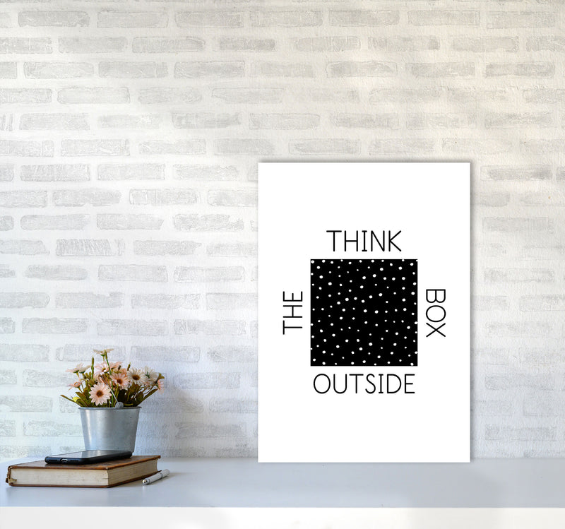 Think Outside The Box Modern Print A2 Black Frame