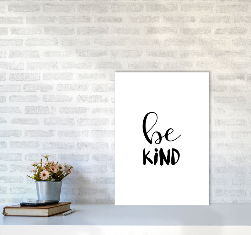 Be Kind Framed Typography Wall Art Print A2 Black Frame