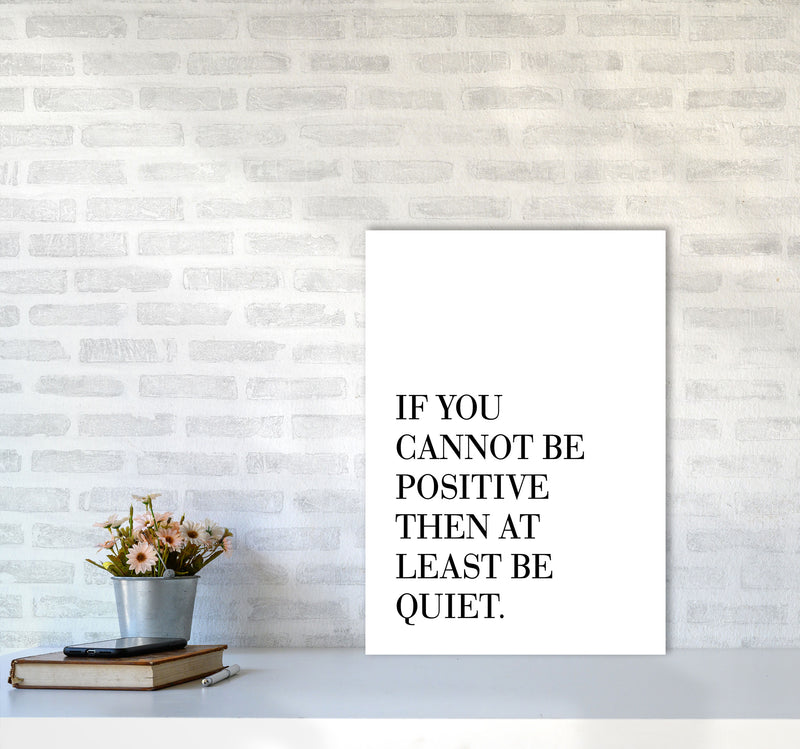 Be Quiet Framed Typography Wall Art Print A2 Black Frame