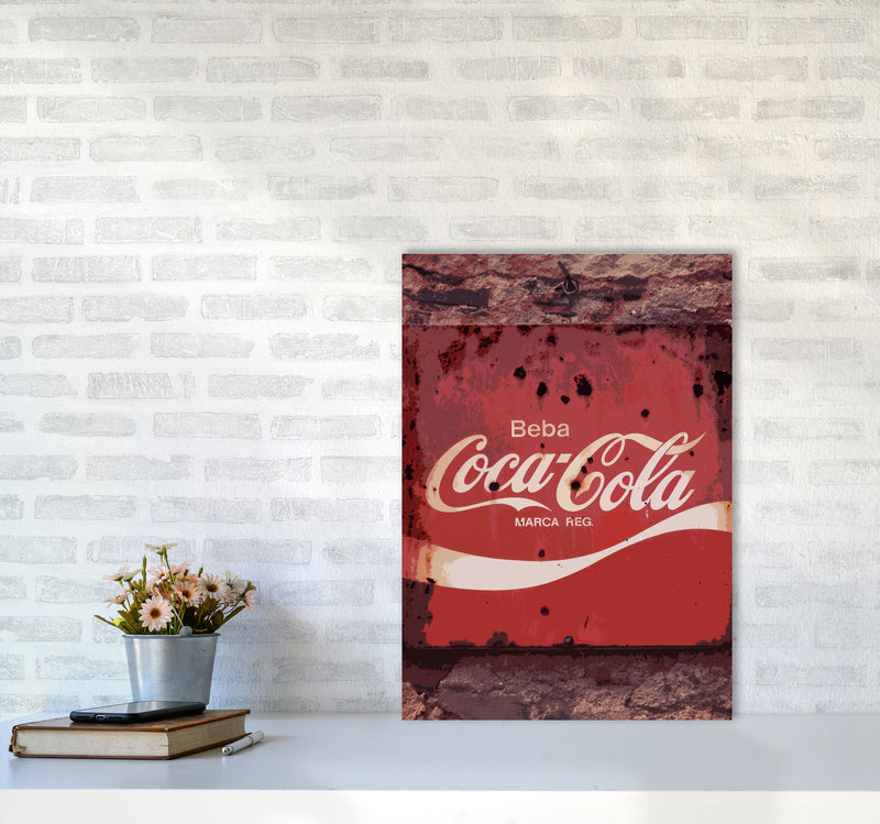 Coca Cola Vintage Sign Modern Print A2 Black Frame