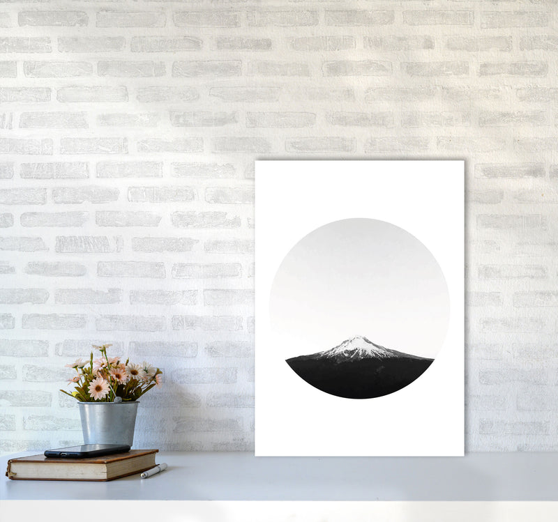 Abstract Mountain Modern Print A2 Black Frame