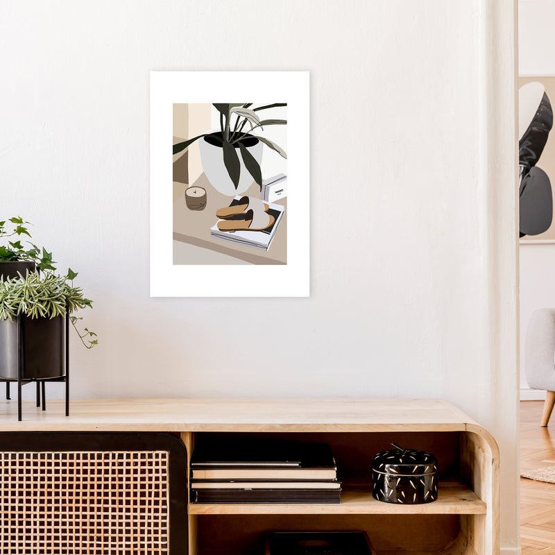 Mica Shoes And Plant N9  Art Print by Pixy Paper A2 Black Frame
