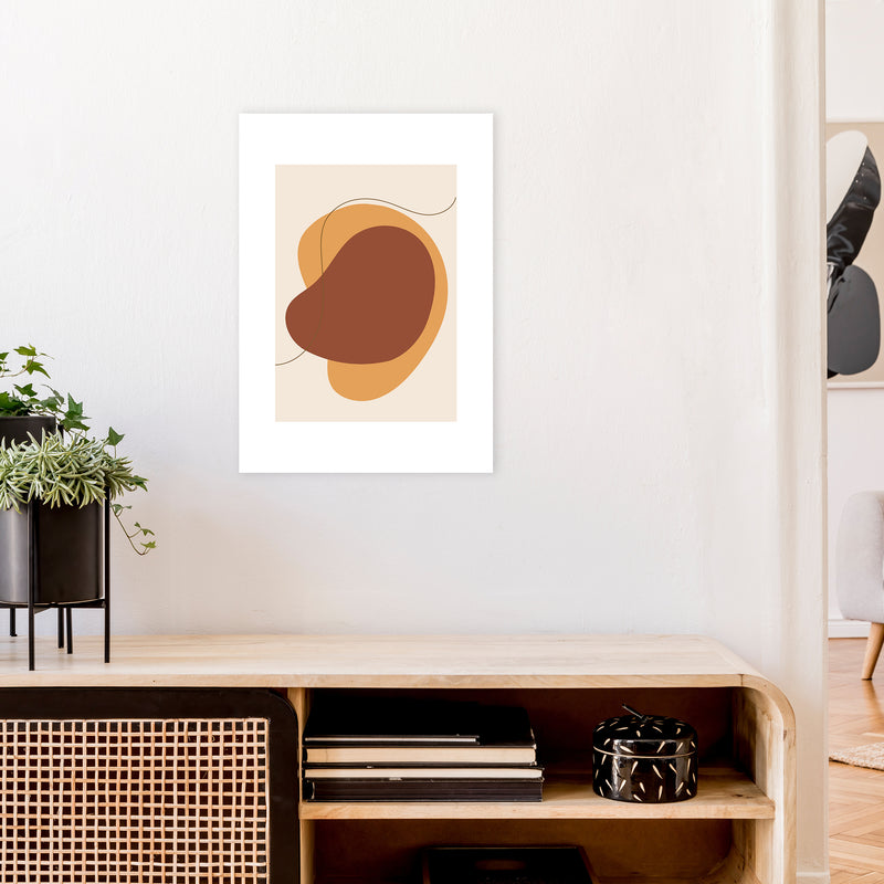 Mica Sand Abstract N29  Art Print by Pixy Paper A2 Black Frame