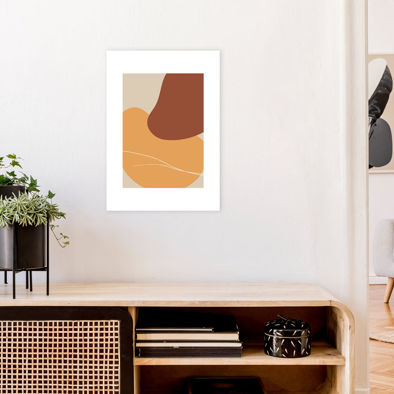 Mica Sand Abstract N28  Art Print by Pixy Paper A2 Black Frame