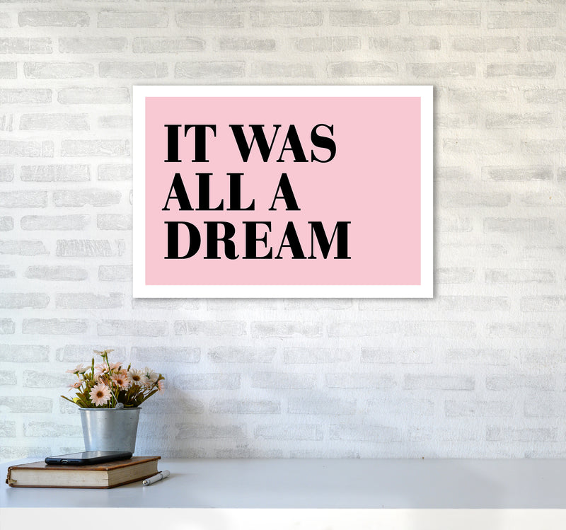 It Was All A Dream Neon Funk  Art Print by Pixy Paper A2 Black Frame