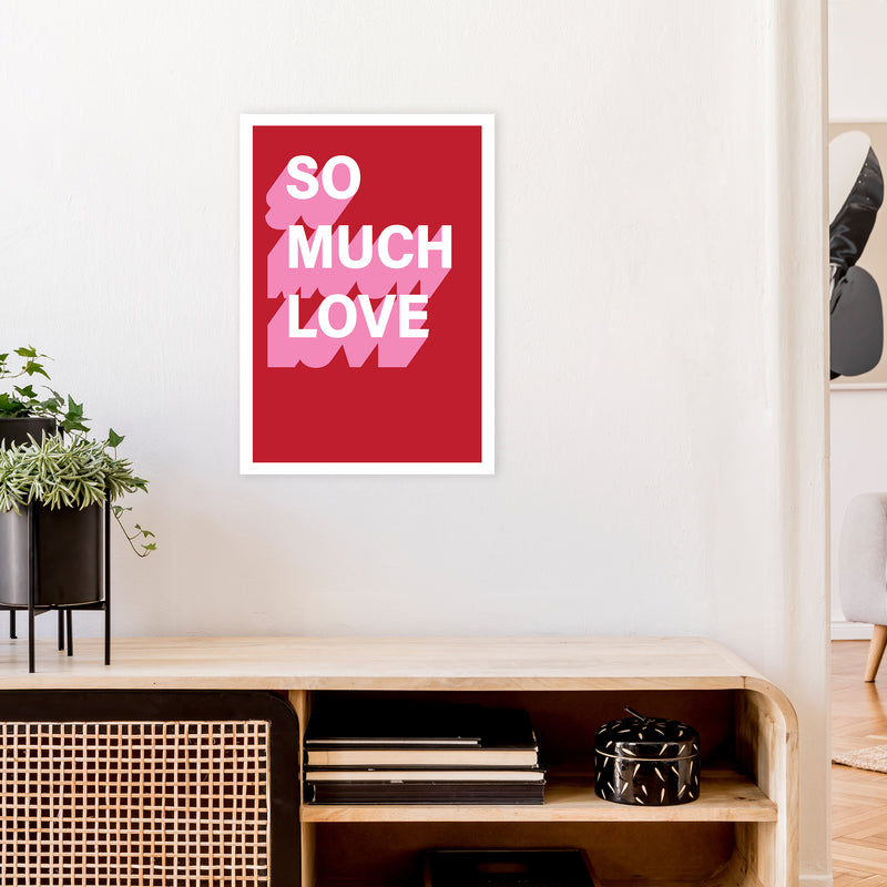 So Much Love Shadow  Art Print by Pixy Paper A2 Black Frame