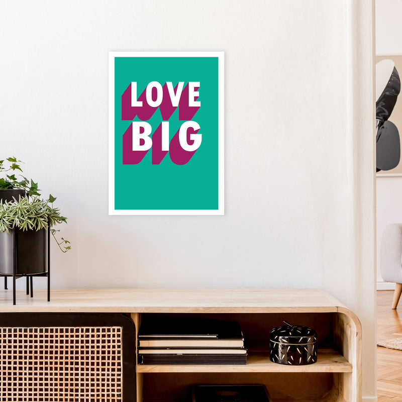 Love Big Shadow  Art Print by Pixy Paper A2 Black Frame