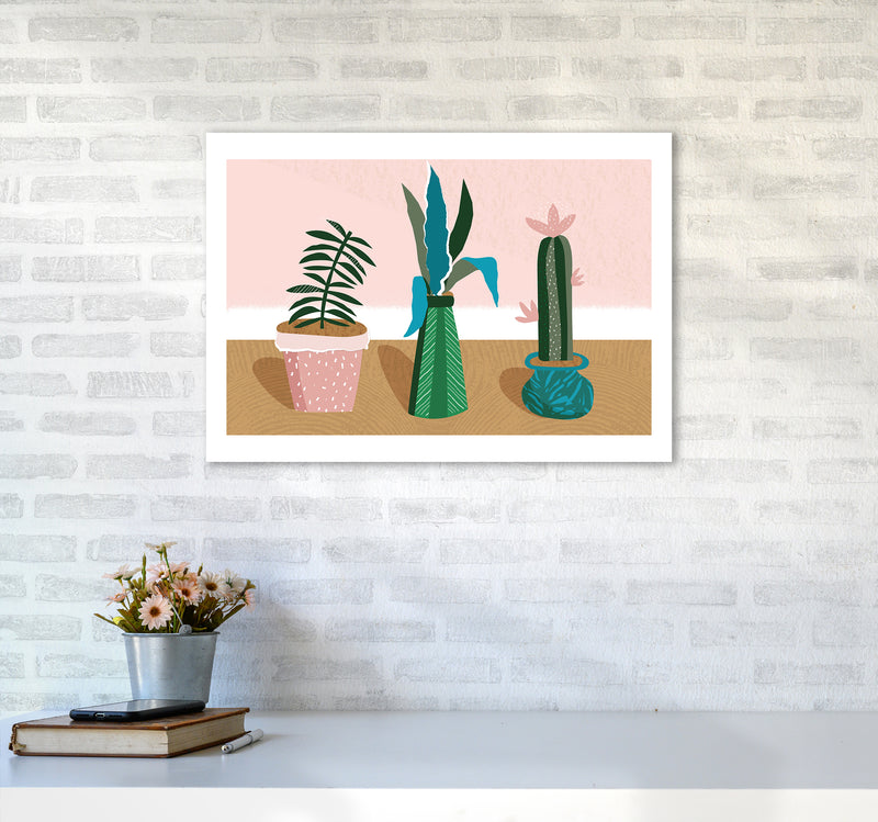 Plant Collection Jungle Abstract  Art Print by Pixy Paper A2 Black Frame