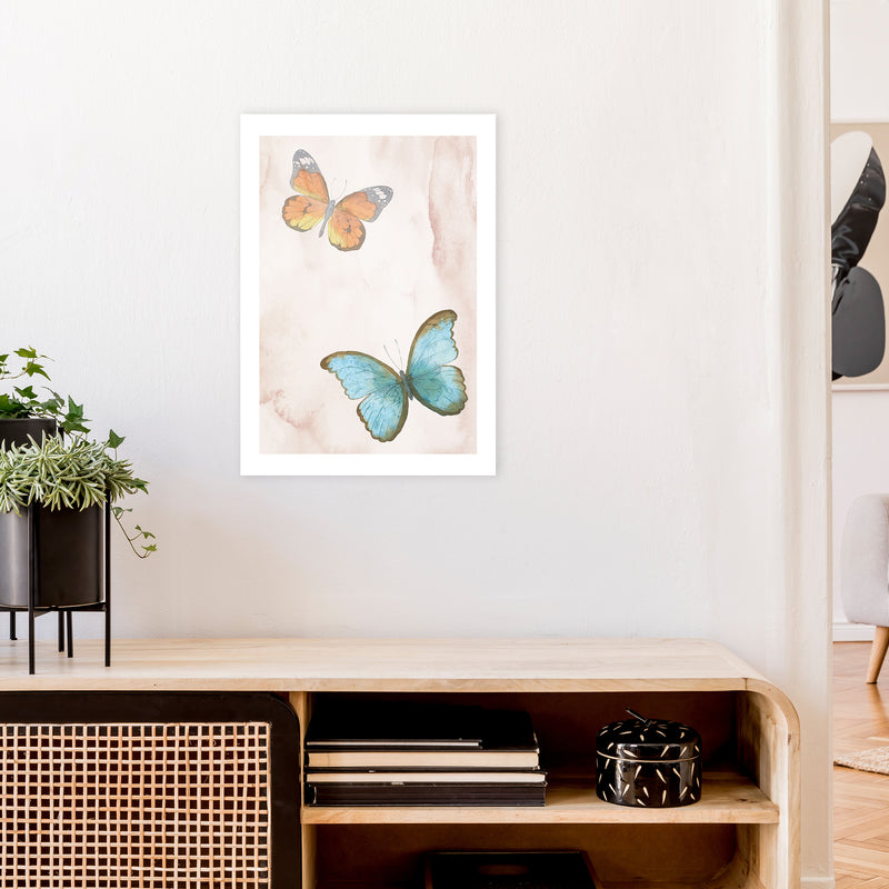 Butterflies Exotic  Art Print by Pixy Paper A2 Black Frame