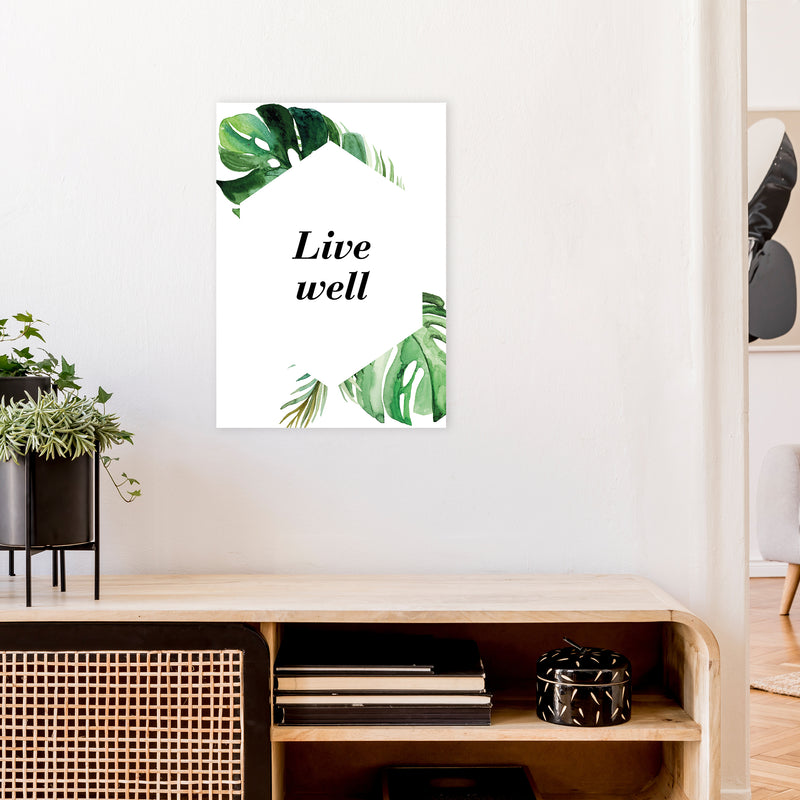 Live Well Exotic  Art Print by Pixy Paper A2 Black Frame