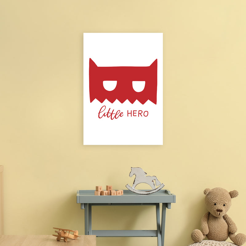 Little Hero Mask Red Super Scandi  Art Print by Pixy Paper A2 Black Frame