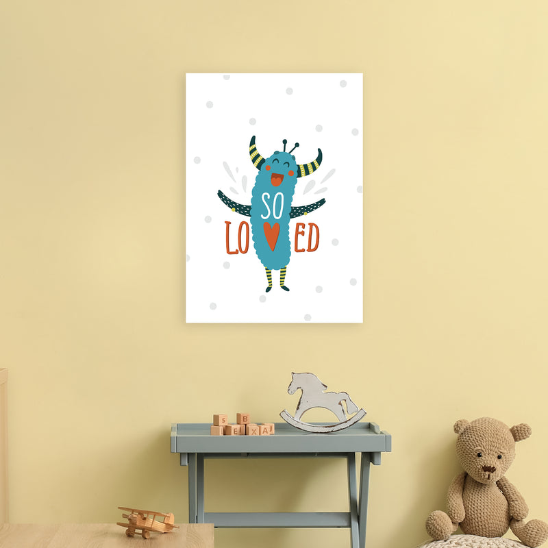 Little Monsters So Loved  Art Print by Pixy Paper A2 Black Frame