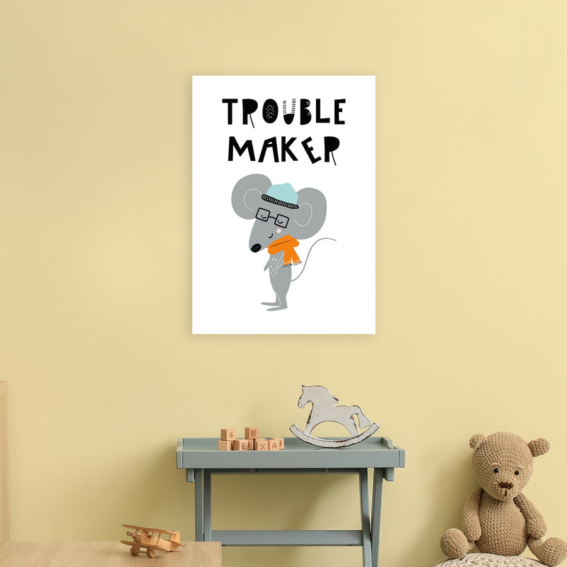 Trouble Maker Animal Pop  Art Print by Pixy Paper A2 Black Frame