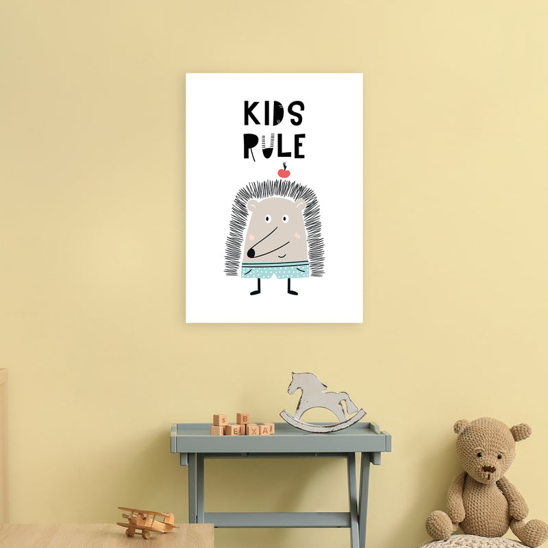 Kids Rule Animal Pop  Art Print by Pixy Paper A2 Black Frame
