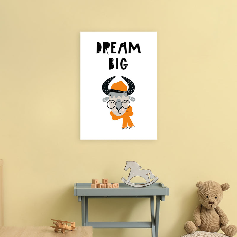Dream Big Animal Pop  Art Print by Pixy Paper A2 Black Frame