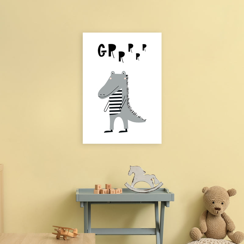 Grr Gator Animal Pop  Art Print by Pixy Paper A2 Black Frame