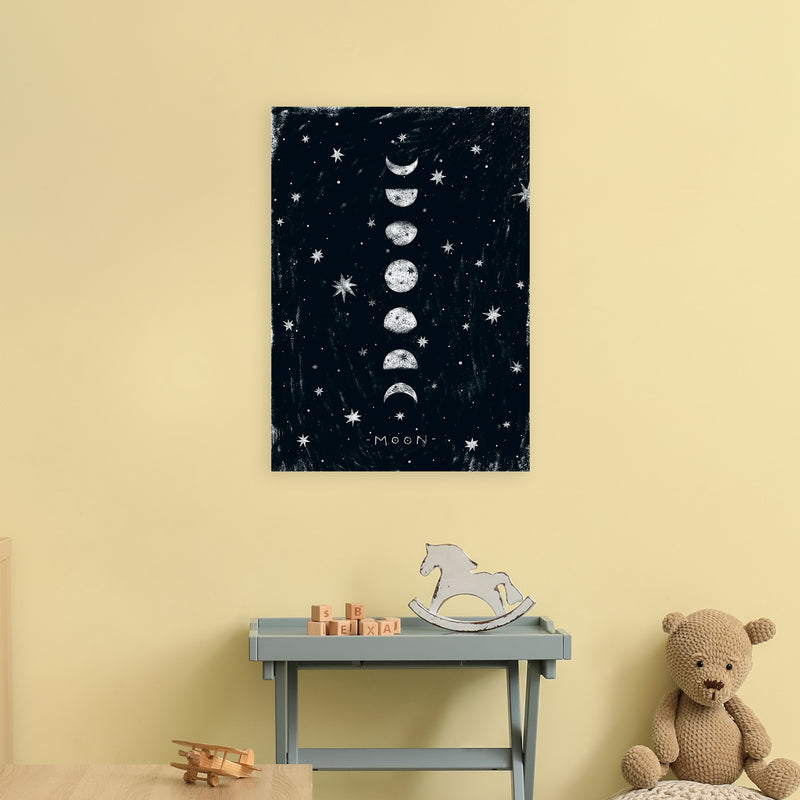 Phases Of The Moon  Art Print by Pixy Paper A2 Black Frame