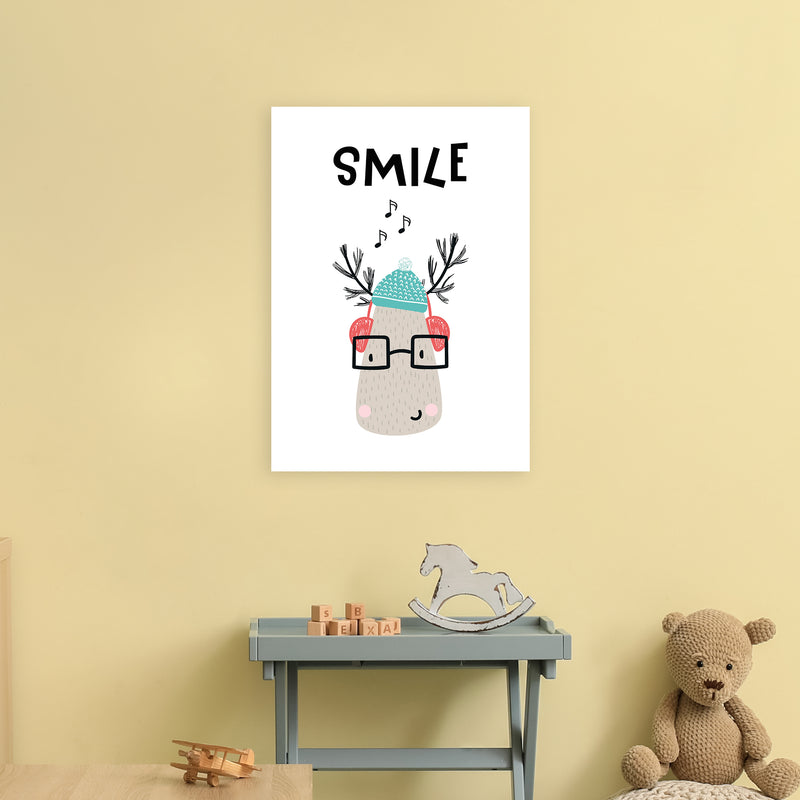 Smile Animal Pop  Art Print by Pixy Paper A2 Black Frame