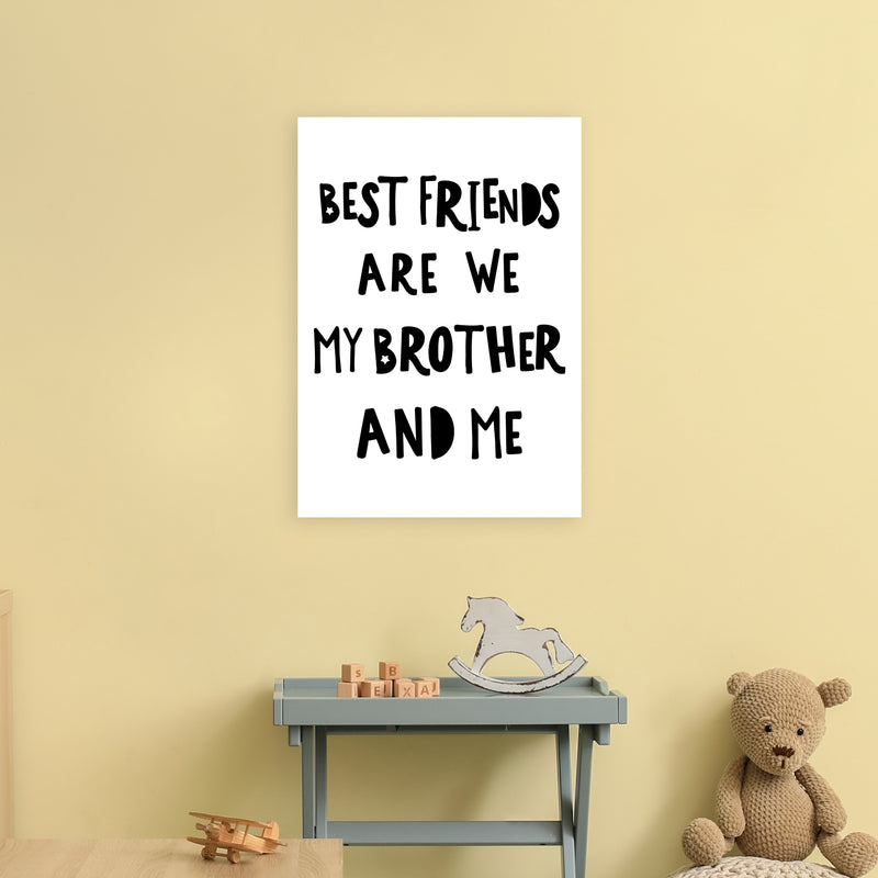 Best Friends  Art Print by Pixy Paper A2 Black Frame