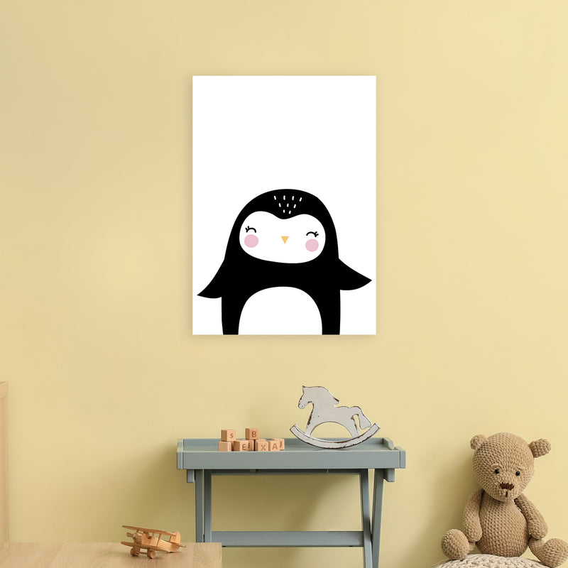 Penguin  Art Print by Pixy Paper A2 Black Frame