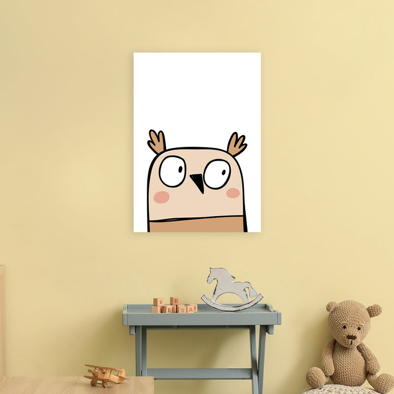 Owl  Art Print by Pixy Paper A2 Black Frame