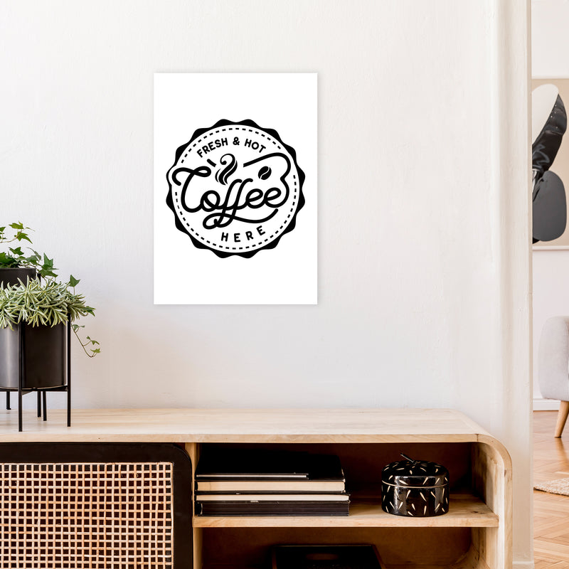 Fresh And Hot Coffee  Art Print by Pixy Paper A2 Black Frame