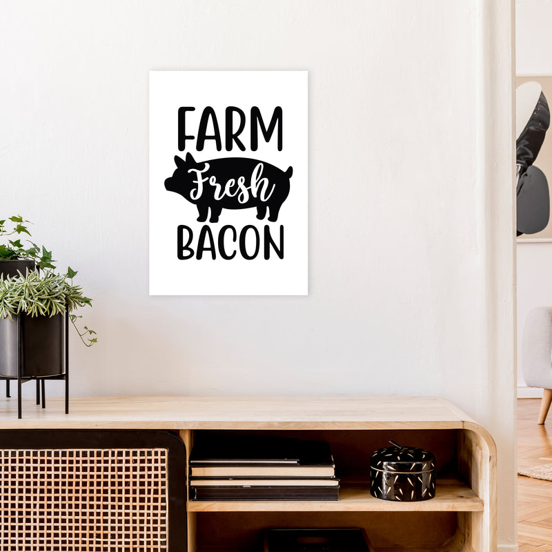 Farm Fresh Bacon  Art Print by Pixy Paper A2 Black Frame