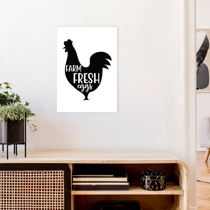 Farm Fresh Eggs  Art Print by Pixy Paper A2 Black Frame