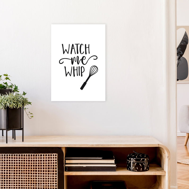 Watch Me Whip  Art Print by Pixy Paper A2 Black Frame