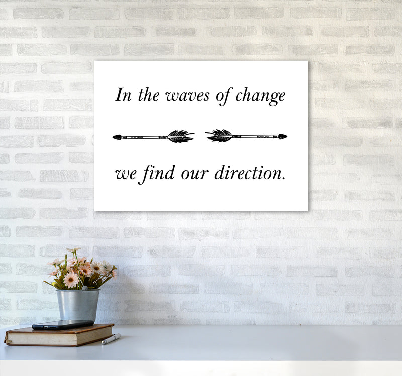 In The Waves Of Change  Art Print by Pixy Paper A2 Black Frame