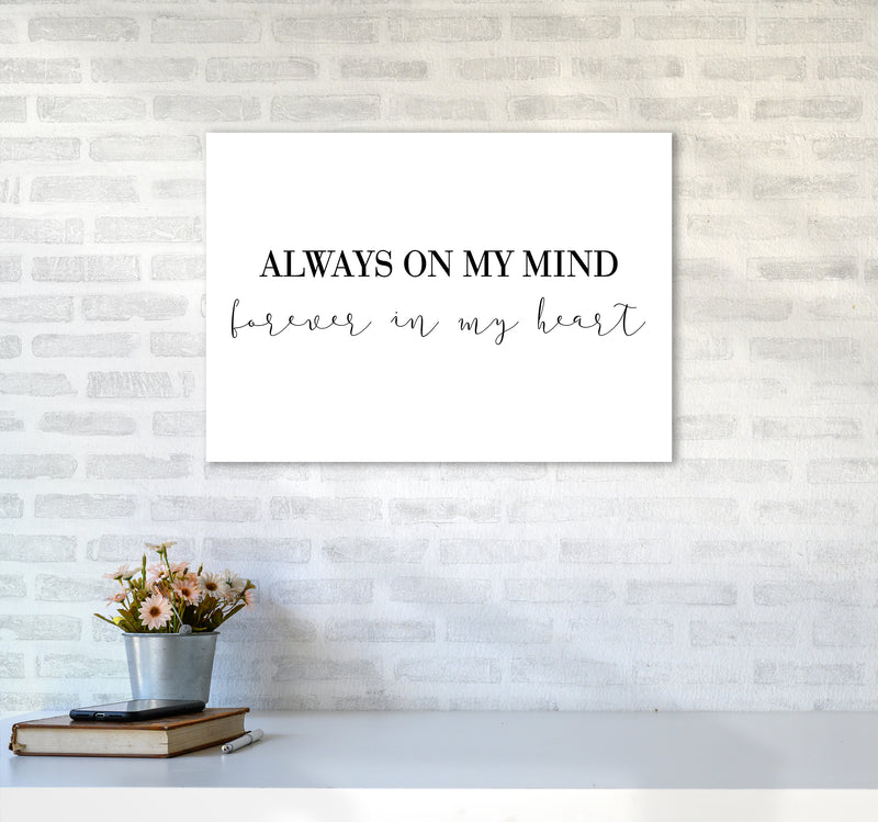 Always On My Mind  Art Print by Pixy Paper A2 Black Frame