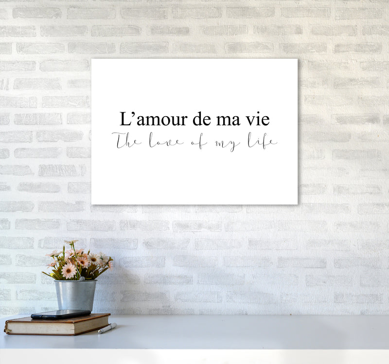 L'Amour De Ma Vie  Art Print by Pixy Paper A2 Black Frame