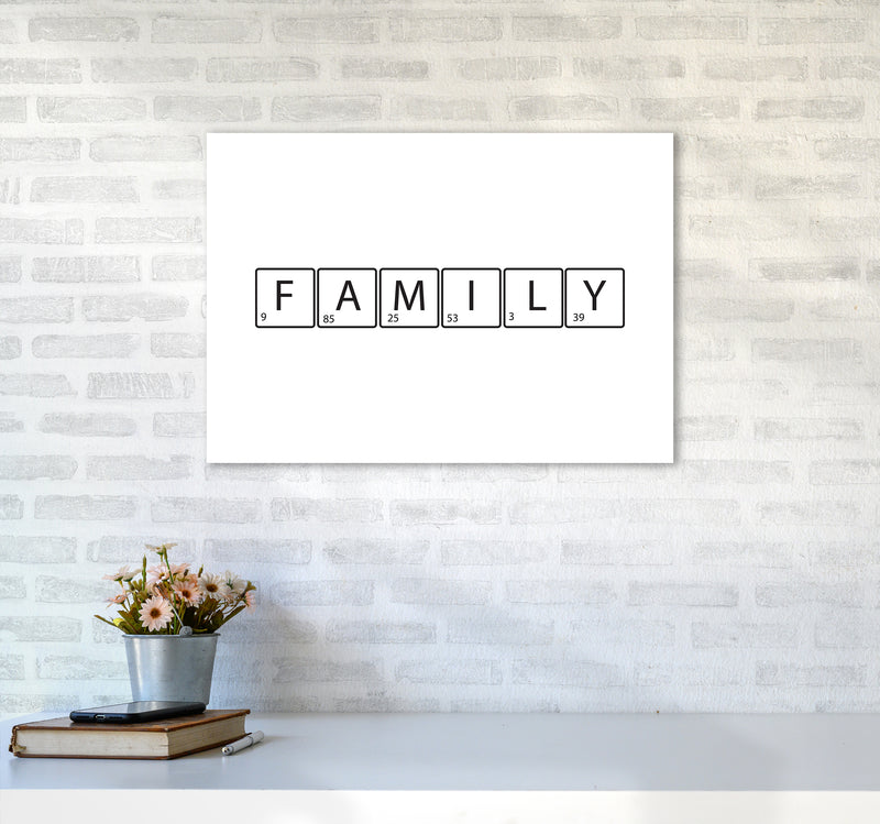 Family Letters  Art Print by Pixy Paper A2 Black Frame