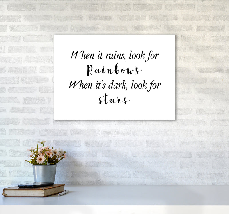 When It Rains  Art Print by Pixy Paper A2 Black Frame