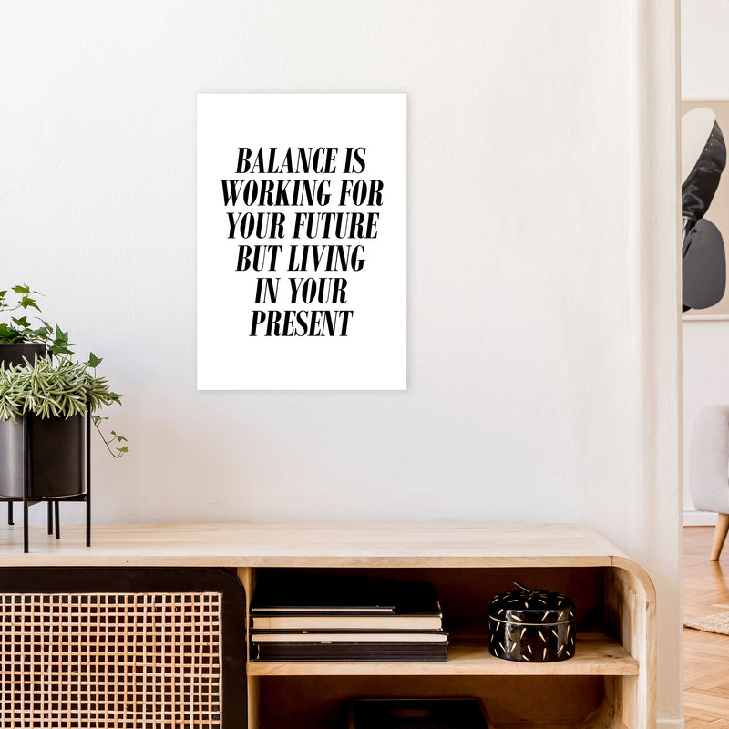 Balance Is  Art Print by Pixy Paper A2 Black Frame