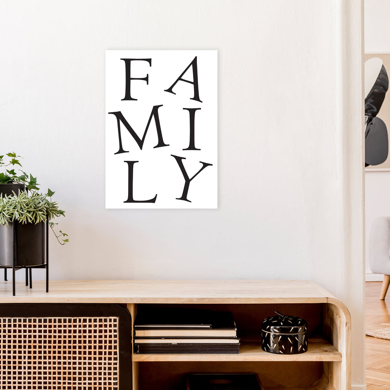 Family  Art Print by Pixy Paper A2 Black Frame
