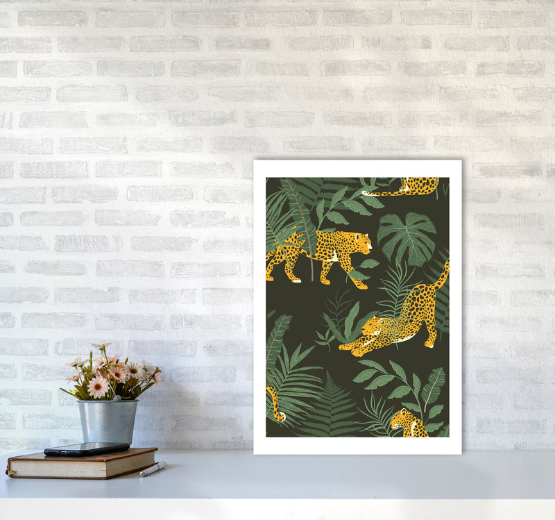 Wild Collection Cheetah Art Print by Pixy Paper A2 Black Frame