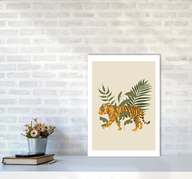 Wild Collection Tiger Art Print by Pixy Paper A2 Black Frame