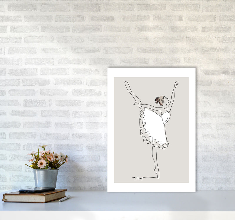 Inspired Stone Ballerina Art Print by Pixy Paper A2 Black Frame