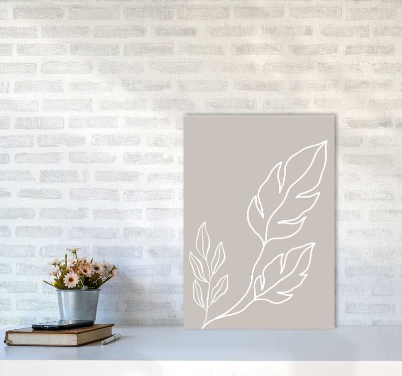Inspired Stone Plant Silhouette Art Print by Pixy Paper A2 Black Frame