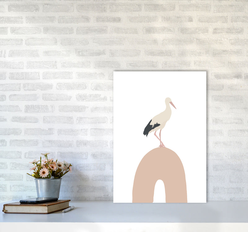 Inspired Bird on Rainbow Art Print by Pixy Paper A2 Black Frame