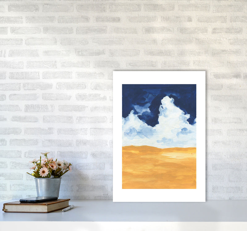 Horizon Abstract Clouds  Art Print by Pixy Paper A2 Black Frame