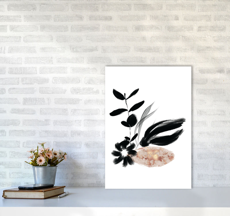 Delicate Floral 03 Art Print by Pixy Paper A2 Black Frame