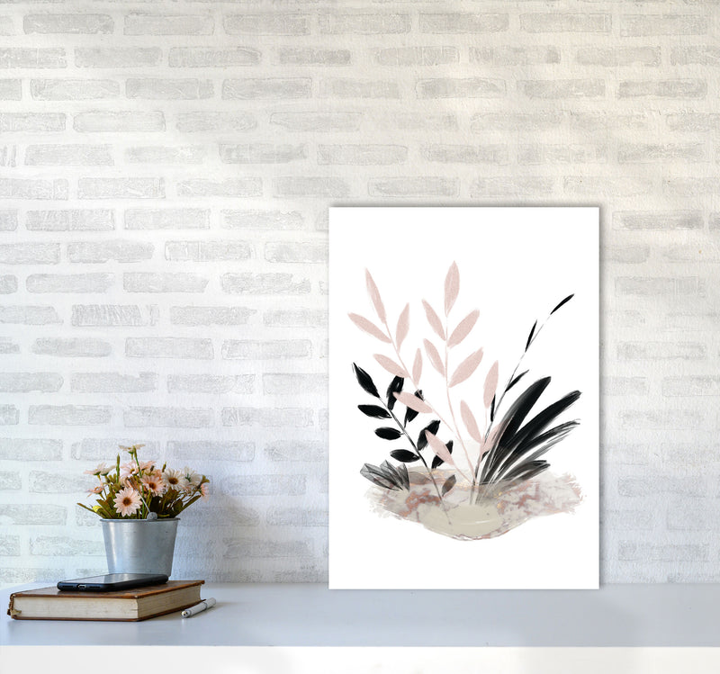 Delicate Floral 05 Art Print by Pixy Paper A2 Black Frame