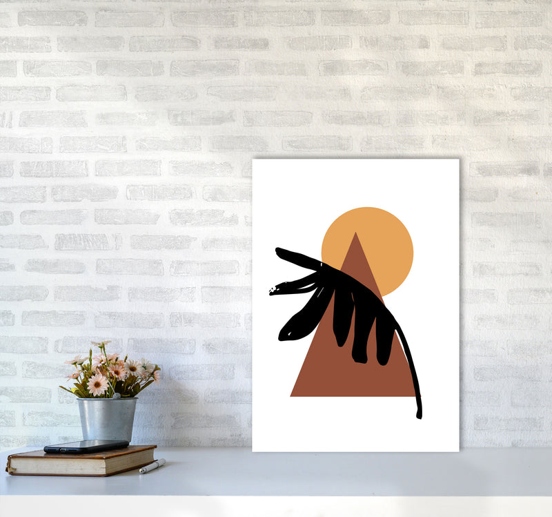 Autumn Siesta abstract Art Print by Pixy Paper A2 Black Frame