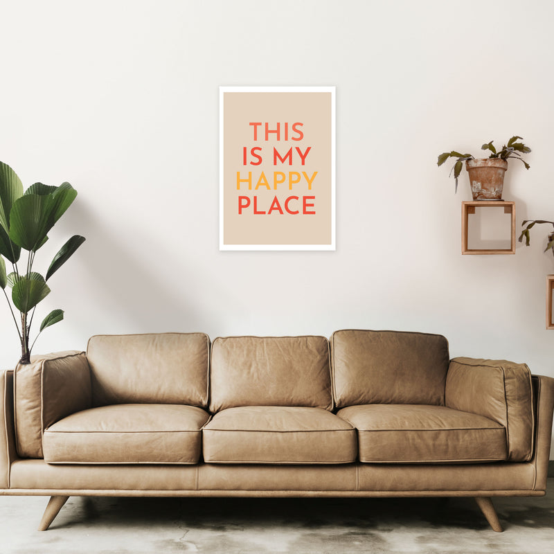 This is My Happy Place Art Print by Pixy Paper A2 Black Frame