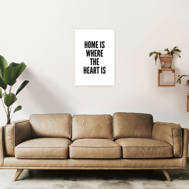 Home Is Where The Heart Is Art Print by Pixy Paper A2 Black Frame