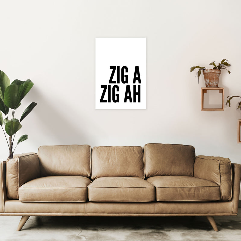 Zig a Zig Ah big Art Print by Pixy Paper A2 Black Frame